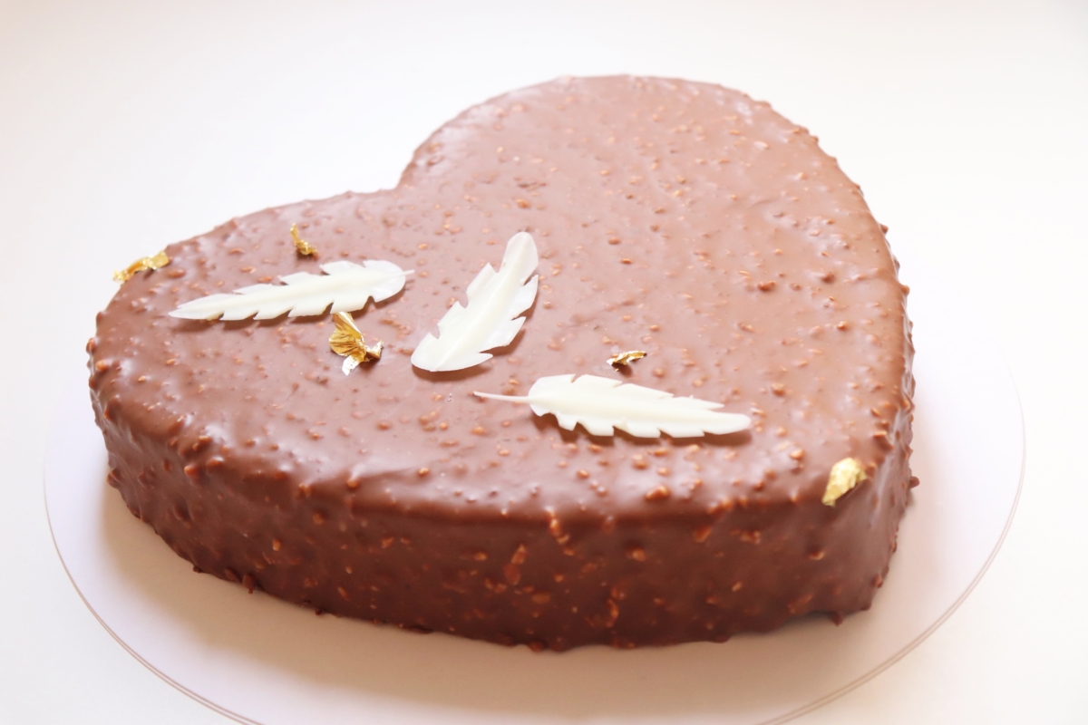 Entremets Saint-Valentin chocolat caramel - Recette Olivia Pâtisse