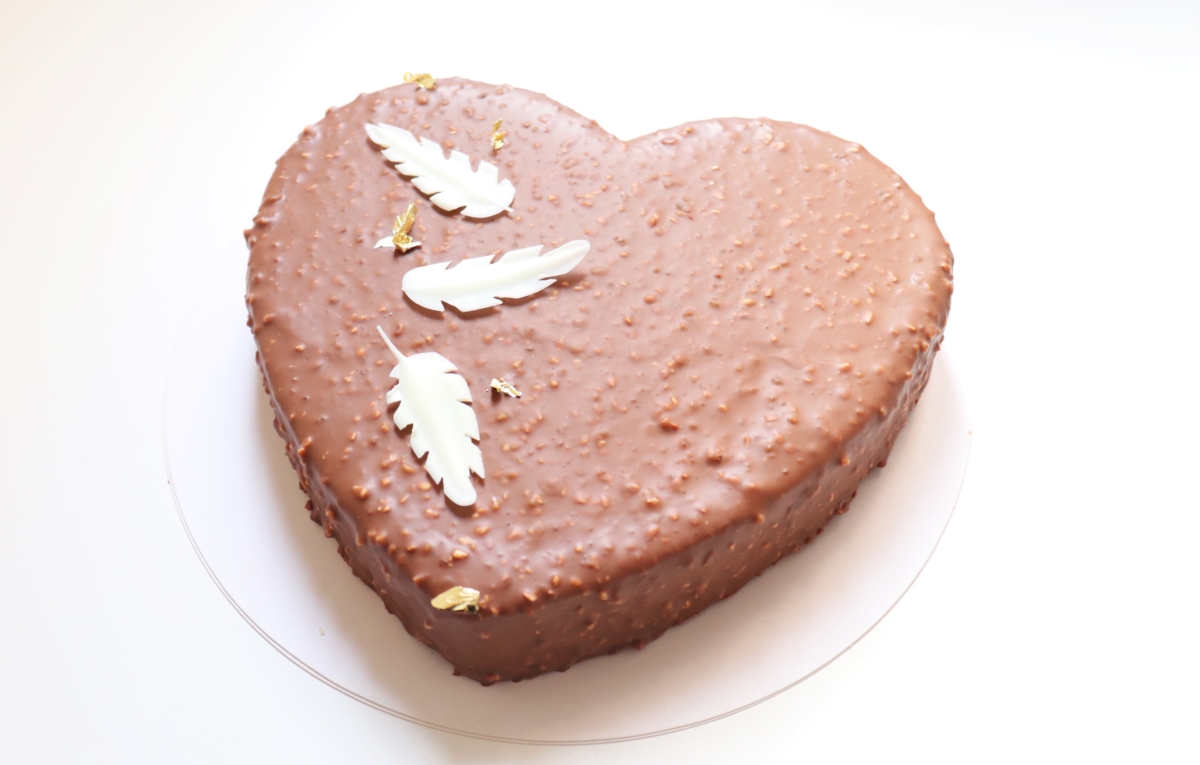 Entremets Saint-Valentin chocolat caramel - Recette Olivia Pâtisse