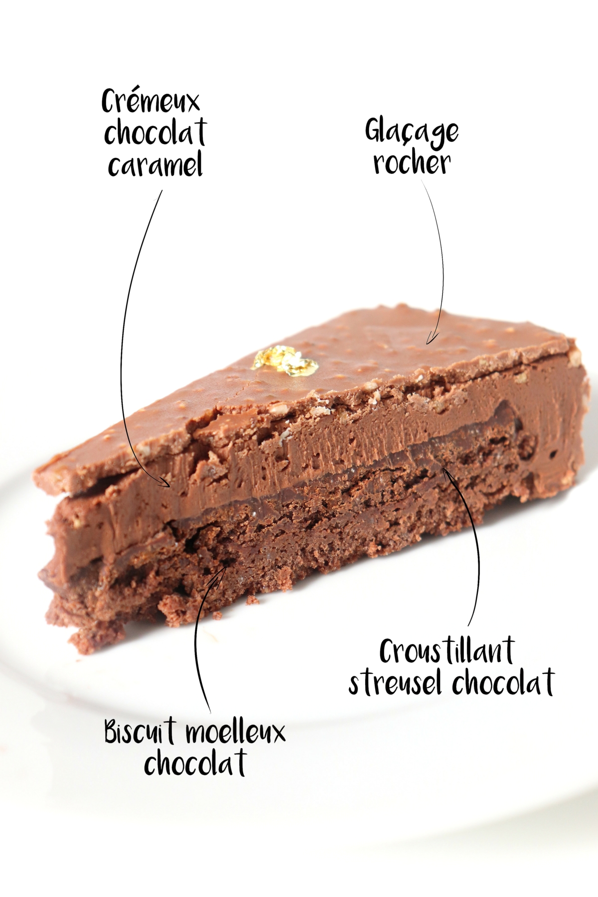 Entremets Saint-Valentin chocolat caramel - Recette Olivia Pâtisse